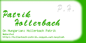 patrik hollerbach business card